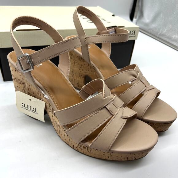 a.n.a Womens Billie Heeled Sandals Nude Color Size 10M - Picture 1 of 11